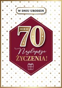 Opakowanie Karnet Urodziny 70