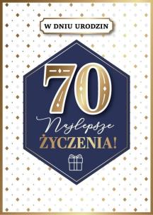 Opakowanie Karnet Urodziny 70