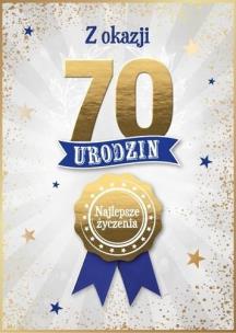 Opakowanie Karnet Urodziny 70