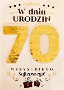 Opakowanie Karnet Urodziny 70 Cekiny