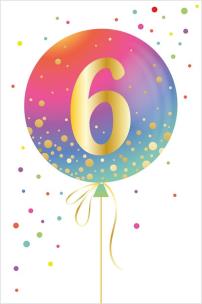 Opakowanie Karnet Urodziny - Age Balloon 6