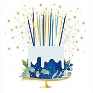 Opakowanie Karnet Urodziny - Blue Cake