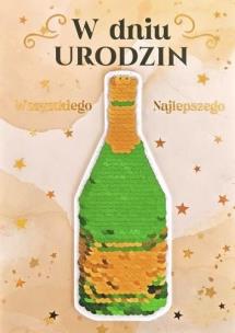 Opakowanie Karnet Urodziny Cekiny