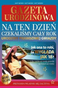 Opakowanie Karnet Urodziny gazeta