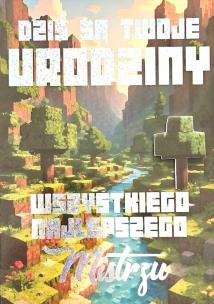 Opakowanie Karnet Urodziny gry komputerowe