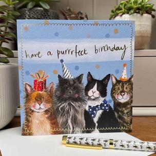 Opakowanie Karnet Urodziny Imprezowe koty