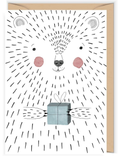 Opakowanie Karnet Urodziny Miś polarny