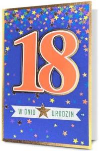 Opakowanie Karnet Urodziny Osiemnastka