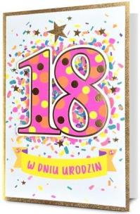 Opakowanie Karnet Urodziny Osiemnastka