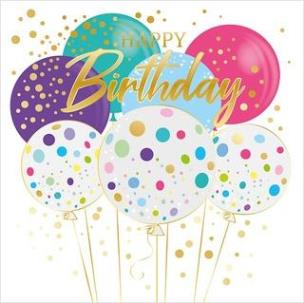 Opakowanie Karnet Urodziny - Pastel B-Day Balloon