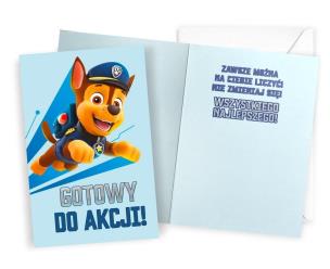 Opakowanie Karnet Urodziny Psi Patrol chłopiec