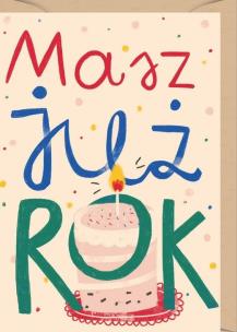 Opakowanie Karnet Urodziny roczek