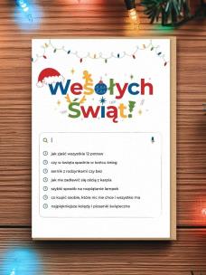 Opakowanie Karnet Wesołych Świąt