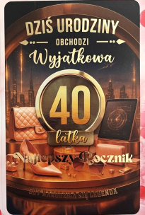 Opakowanie Karnet z wymiennymi rocznikami 40 damska