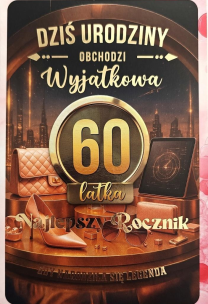 Opakowanie Karnet z wymiennymi rocznikami 60 damska