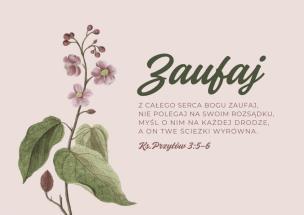 Opakowanie Karnet - Zaufaj - kwiatki