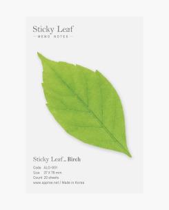 Opakowanie Karteczki samoprzylepne Brzoza zielona S