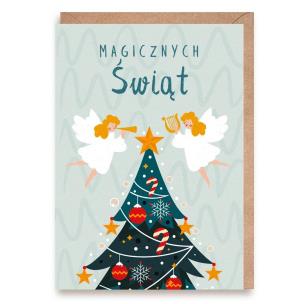 Opakowanie Kartka Bożonarodzeniowa Magicznych Świąt