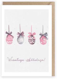 Opakowanie Kartka okolicznościowa Cztery pisanki, eko K094
