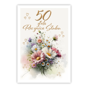 Opakowanie Kartka okolicznościowa Rocznica ślubu 50
