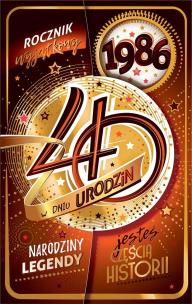Opakowanie Kartka okolicznościowa Urodziny 40