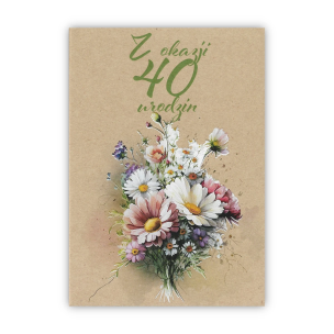 Opakowanie Kartka okolicznościowa Urodziny 40