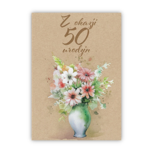 Opakowanie Kartka okolicznościowa Urodziny 50