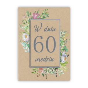 Opakowanie Kartka okolicznościowa Urodziny 60