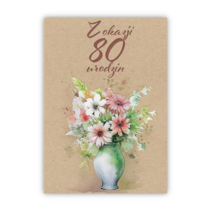 Opakowanie Kartka okolicznościowa Urodziny 80