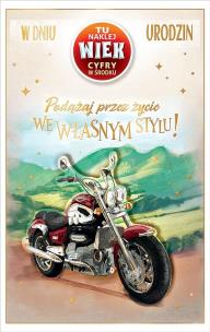 Opakowanie Kartka okolicznościowa Urodziny (wymienne cyfry)