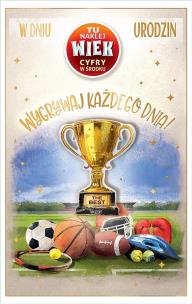 Opakowanie Kartka okolicznościowa Urodziny (wymienne cyfry)