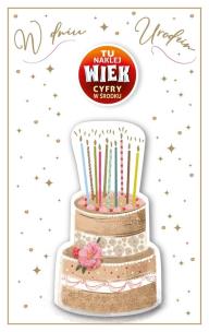 Opakowanie Kartka okolicznościowa Urodziny (wymienne cyfry)