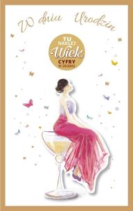 Opakowanie Kartka okolicznościowa Urodziny (wymienne cyfry)