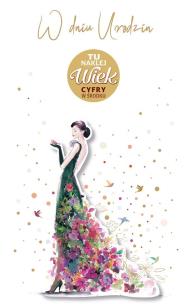 Opakowanie Kartka okolicznościowa Urodziny (wymienne cyfry)