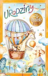 Opakowanie Kartka okolicznościowa Urodziny (wymienne cyfry)