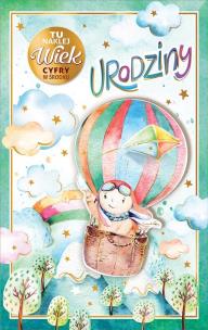 Opakowanie Kartka okolicznościowa Urodziny (wymienne cyfry)