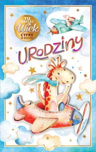 Opakowanie Kartka okolicznościowa Urodziny (wymienne cyfry)