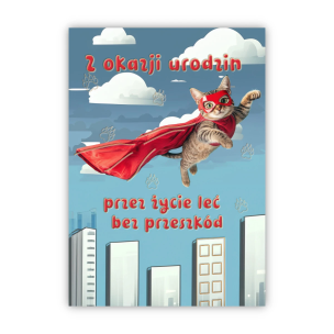 Opakowanie Kartka okolicznościowa W dniu urodzin kot