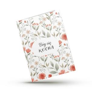 Opakowanie Kartka składana - Bóg Cię kocha - kwiaty