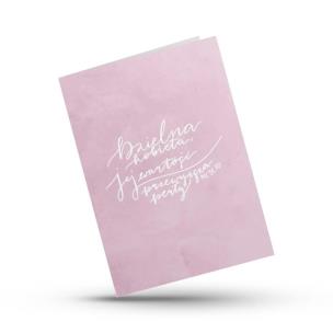 Opakowanie Kartka składana - Dzielna kobieta - róż