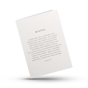 Opakowanie Kartka składana - Hymn o milości - serduszko