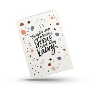 Opakowanie Kartka składana - Jezus i kawa