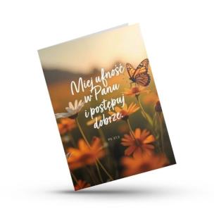 Opakowanie Kartka składana - Miej ufność w Panu - motylek