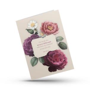 Opakowanie Kartka składana - On Twoje dni nasyca - kwiaty