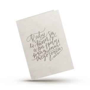 Opakowanie Kartka składana - Raduj się w Panu - beż