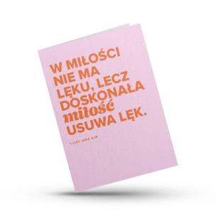 Opakowanie Kartka składana - W miłości nie ma lęku