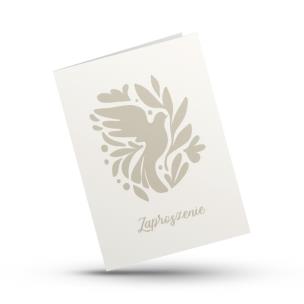 Opakowanie Kartka składana - Zaproszenie - gołąb - beż