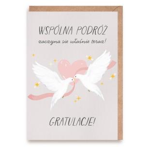 Opakowanie Kartka ślubna Gołębie, eko koperta