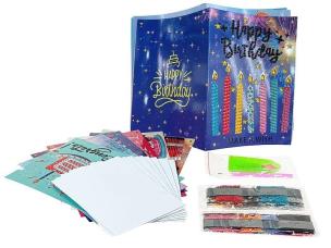 Opakowanie Kartka urodzinowa DIY wyklejanka 8 kart + koperty