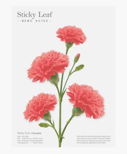 Opakowanie Kartki samoprzylepne Goździk czerwony L